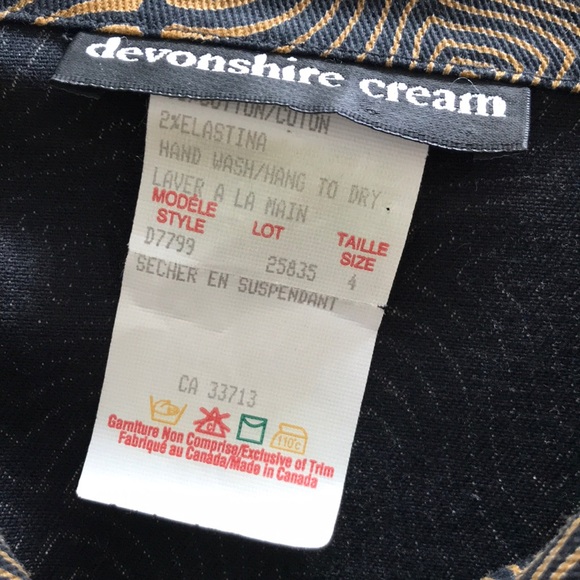 Retro print cropped blazer with drawstring cinch - Picture 6 of 6